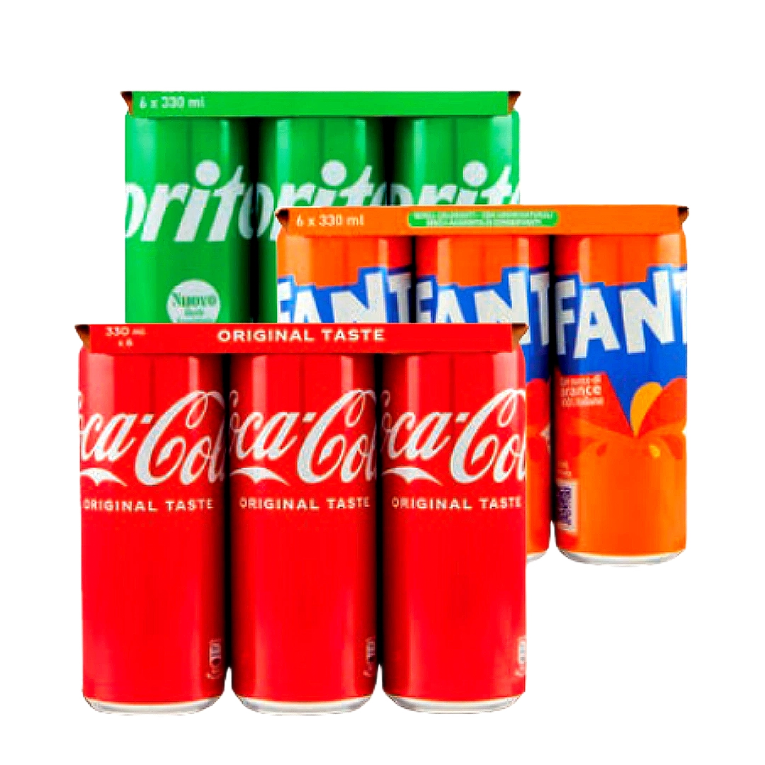 COCA COLA-FANTA-SPRITE latt. 33 x 6